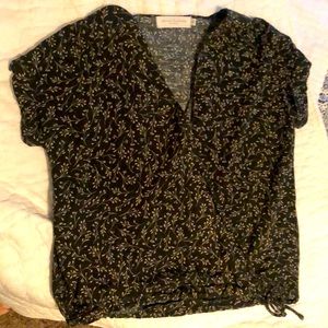 Olive Green Floral Top